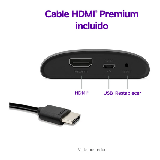 Roku 4k Express 4k 3940 Estándar 4k Con 1gb De Memoria Ram Negro